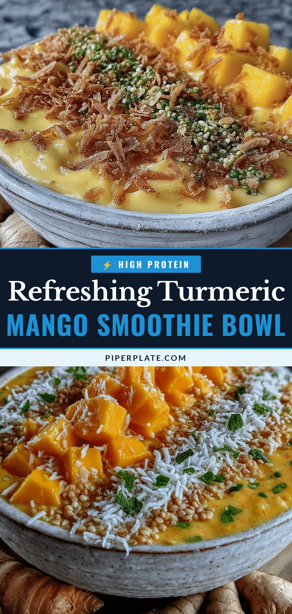 anti-inflammatory turmeric mango smoothie bowl recipe