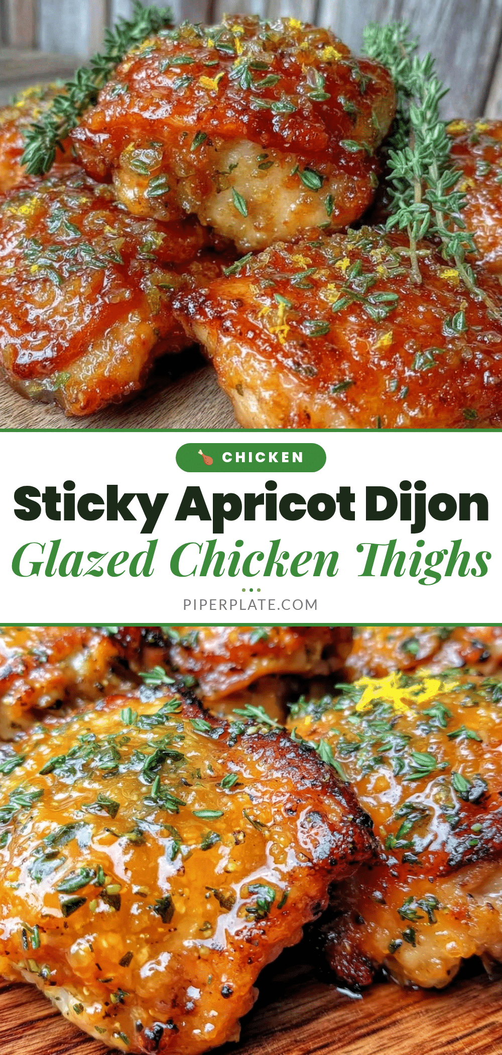 apricot dijon glazed baked chicken thighs recipe