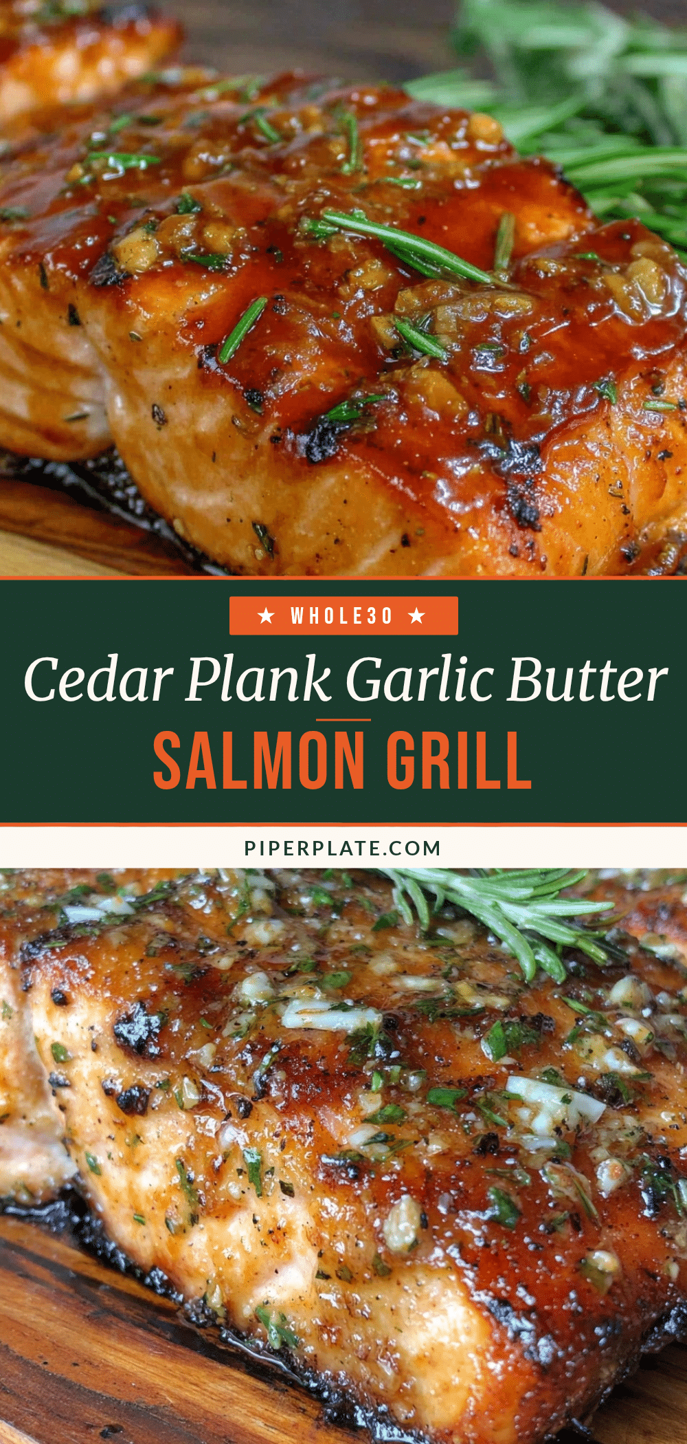 cedar plank garlic butter salmon recipe