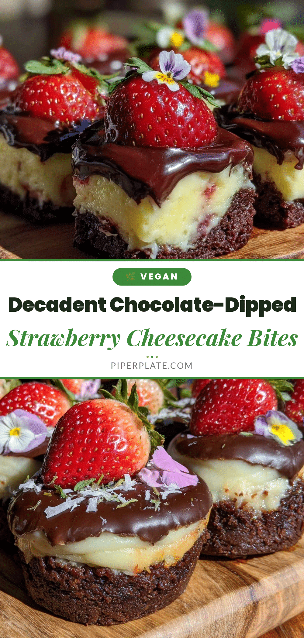 chocolate-dipped strawberry cheesecake brownie bites recipe