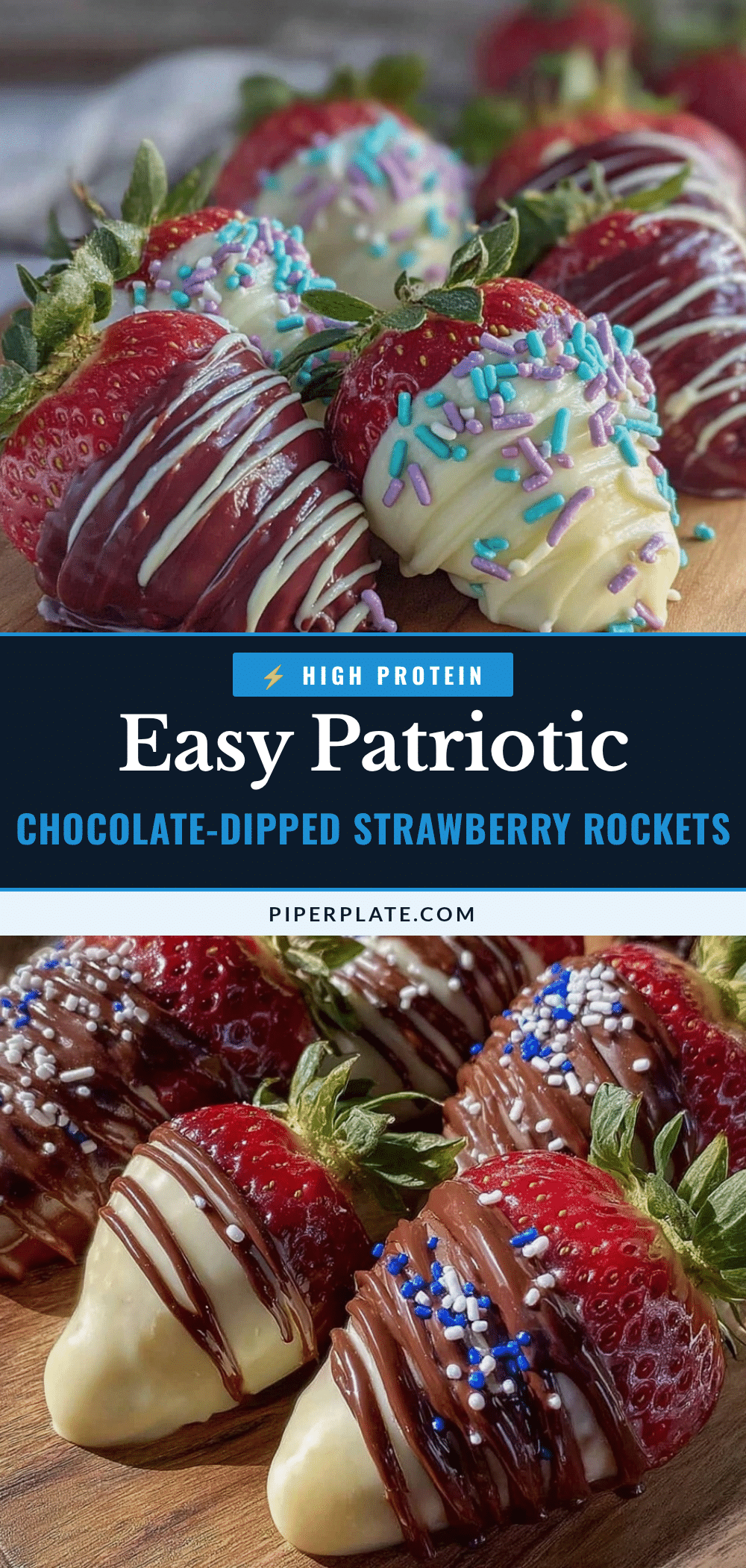 chocolate-dipped strawberry rockets recipe