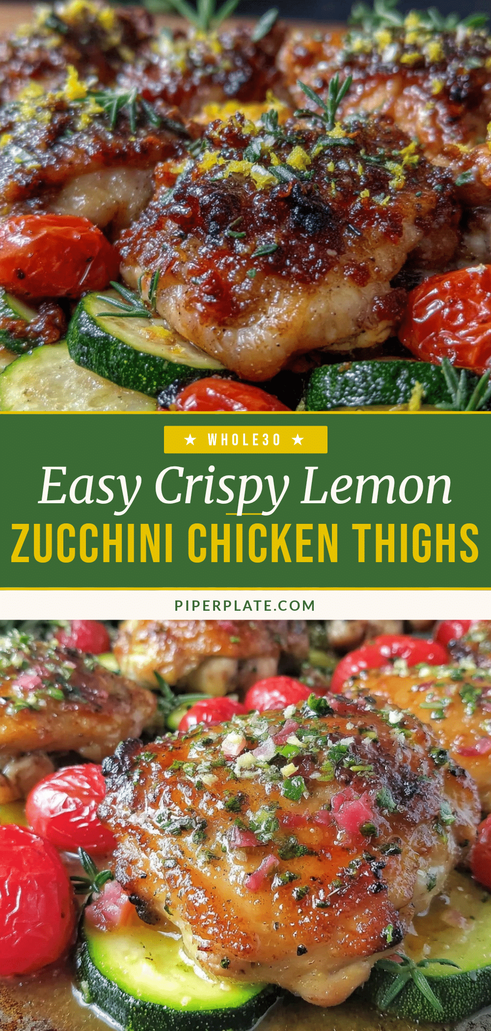 crispy sheet pan lemon zucchini chicken thighs recipe
