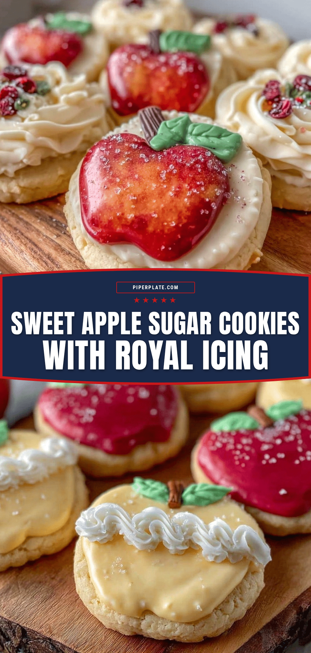decorated teacher apple sugar cookies recipe