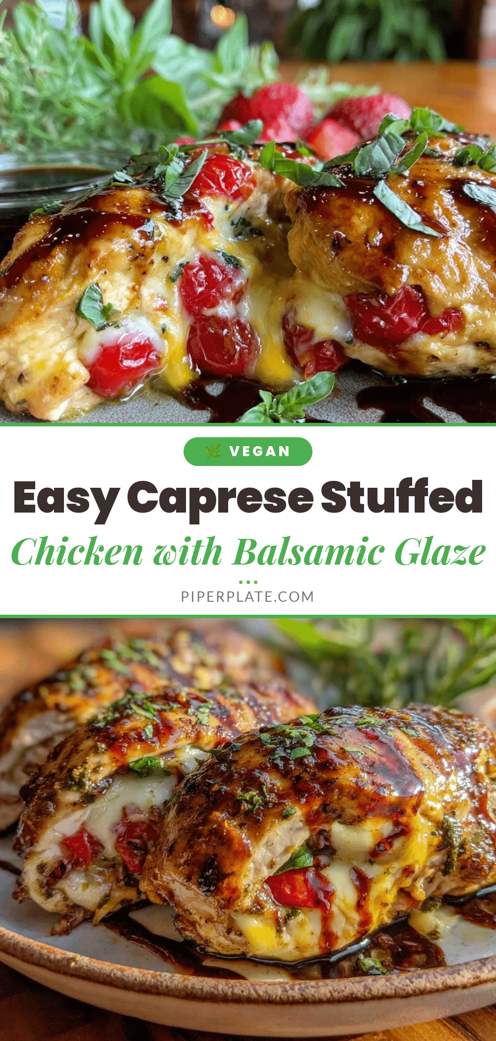 Easy Caprese Stuffed Chicken Breast recipe