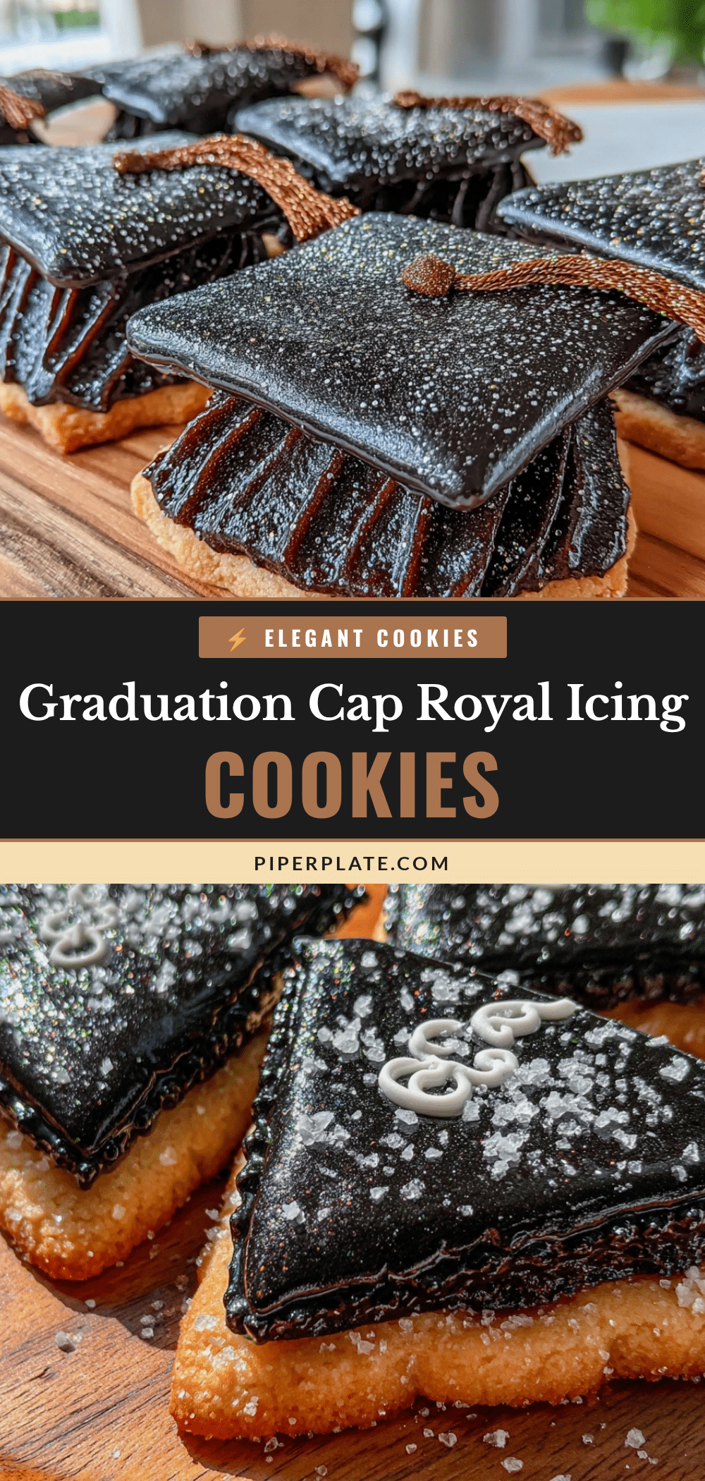 graduation cap royal icing sugar cookies recipe