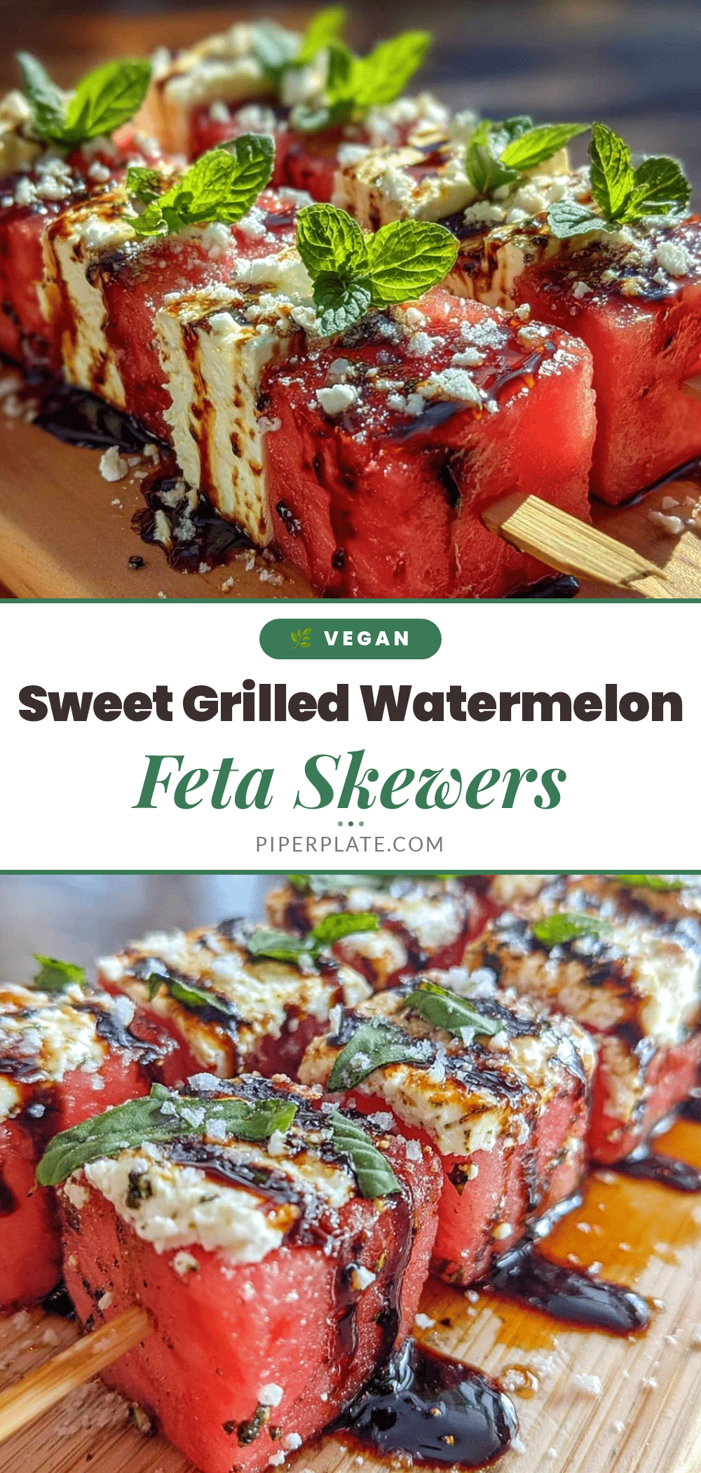 grilled watermelon feta skewers recipe