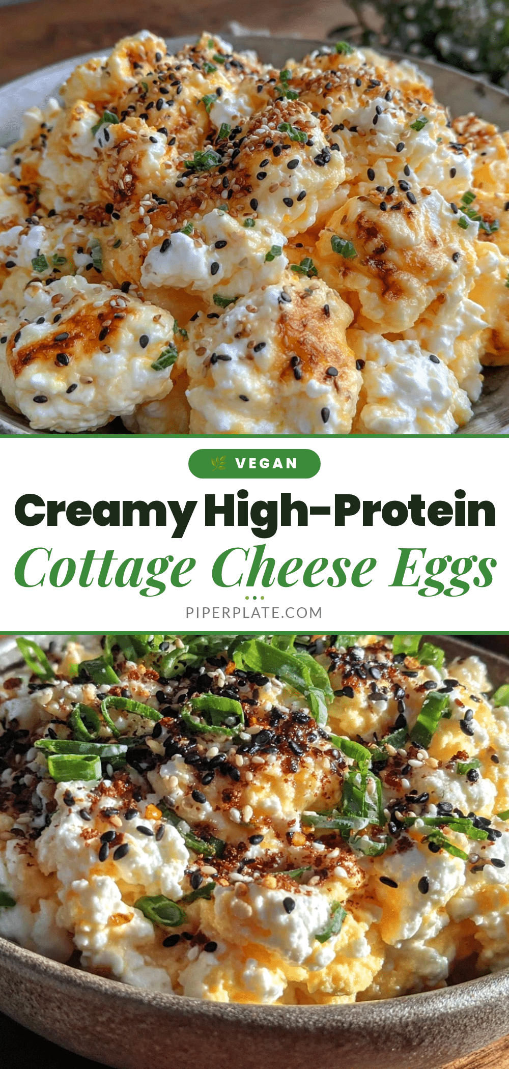 healthy high-protein cottage cheese scrambled eggs recipe