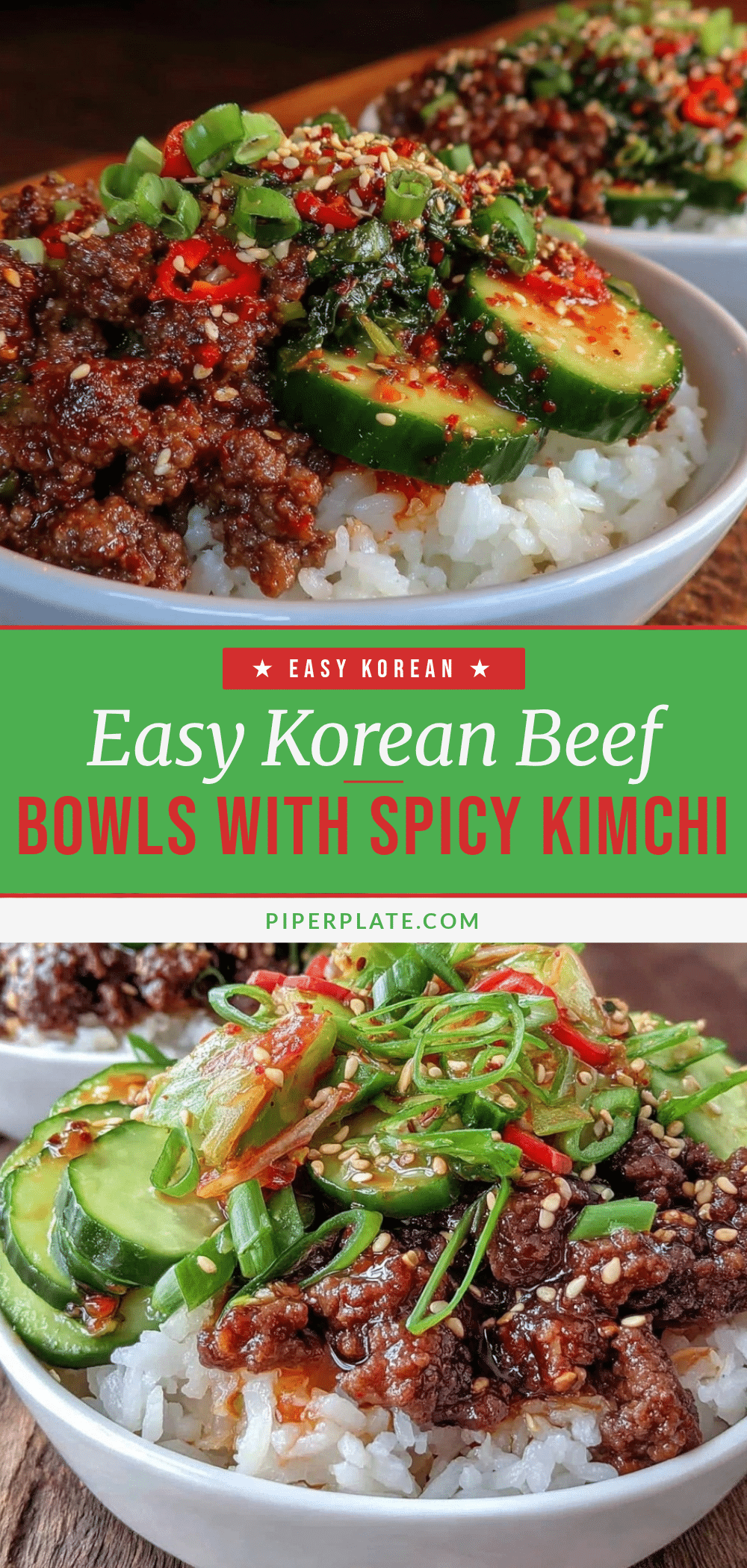korean ground beef rice bowls recipe