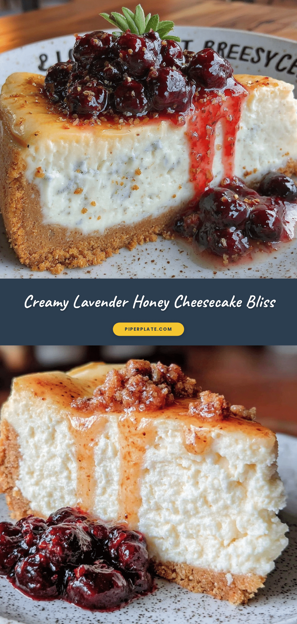 Lavender Honey Baked Cheesecake recipe