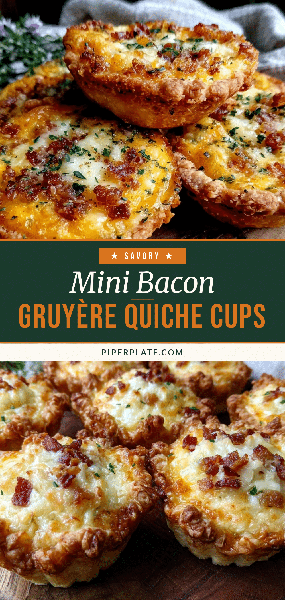 mini bacon and gruyère quiche cups recipe