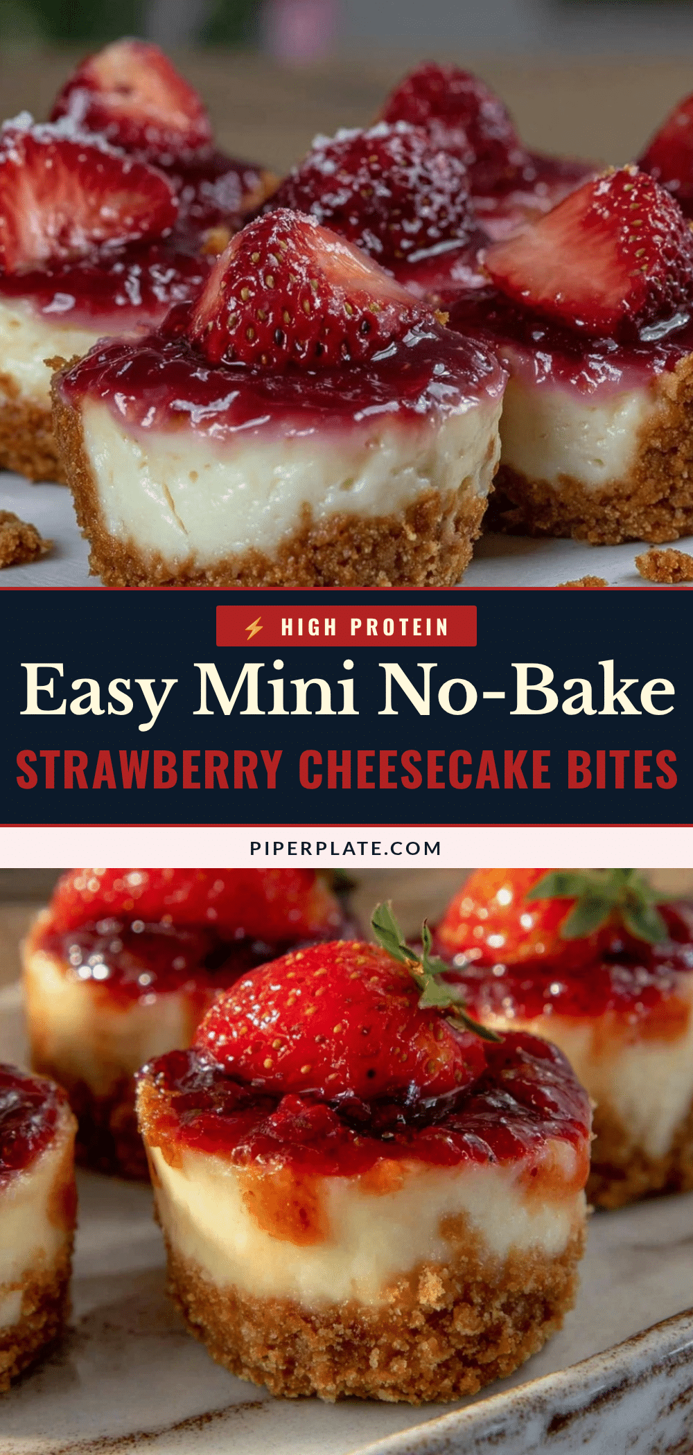 mini no-bake strawberry cheesecake bites recipe