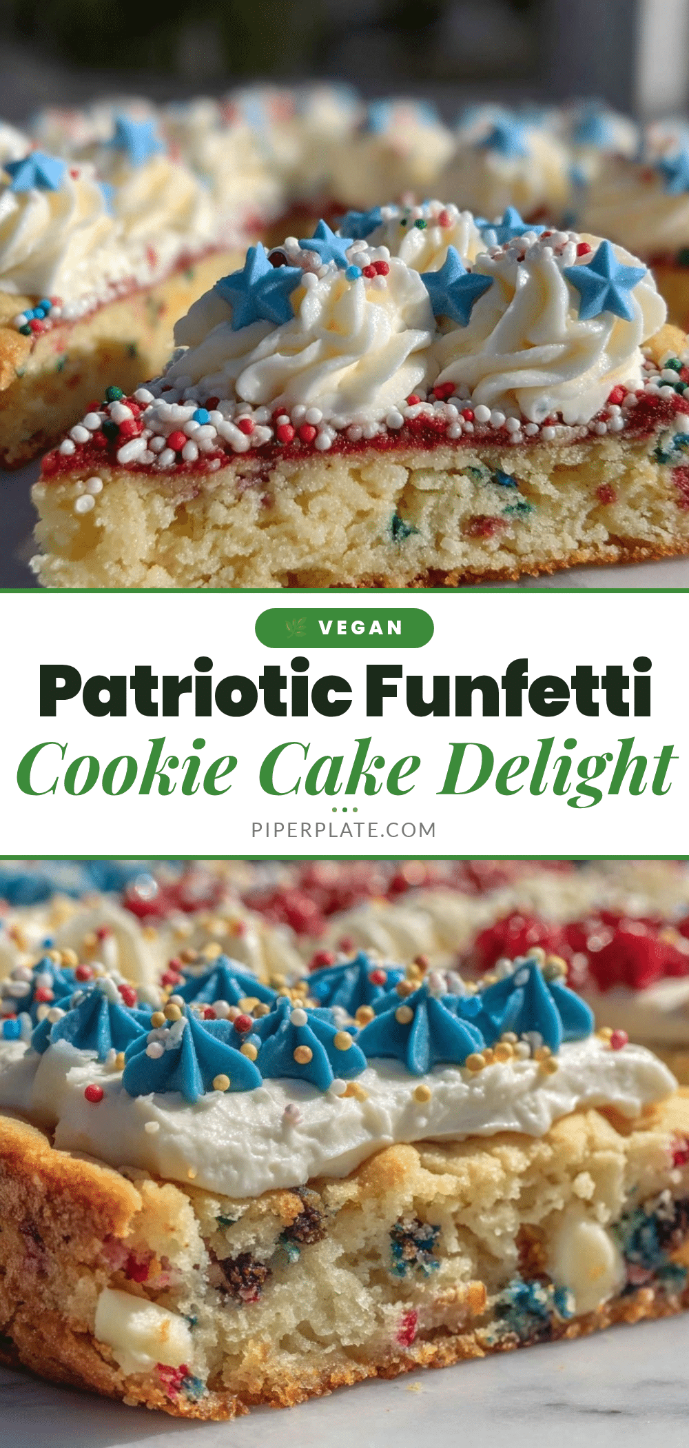 patriotic flag funfetti cookie cake recipe