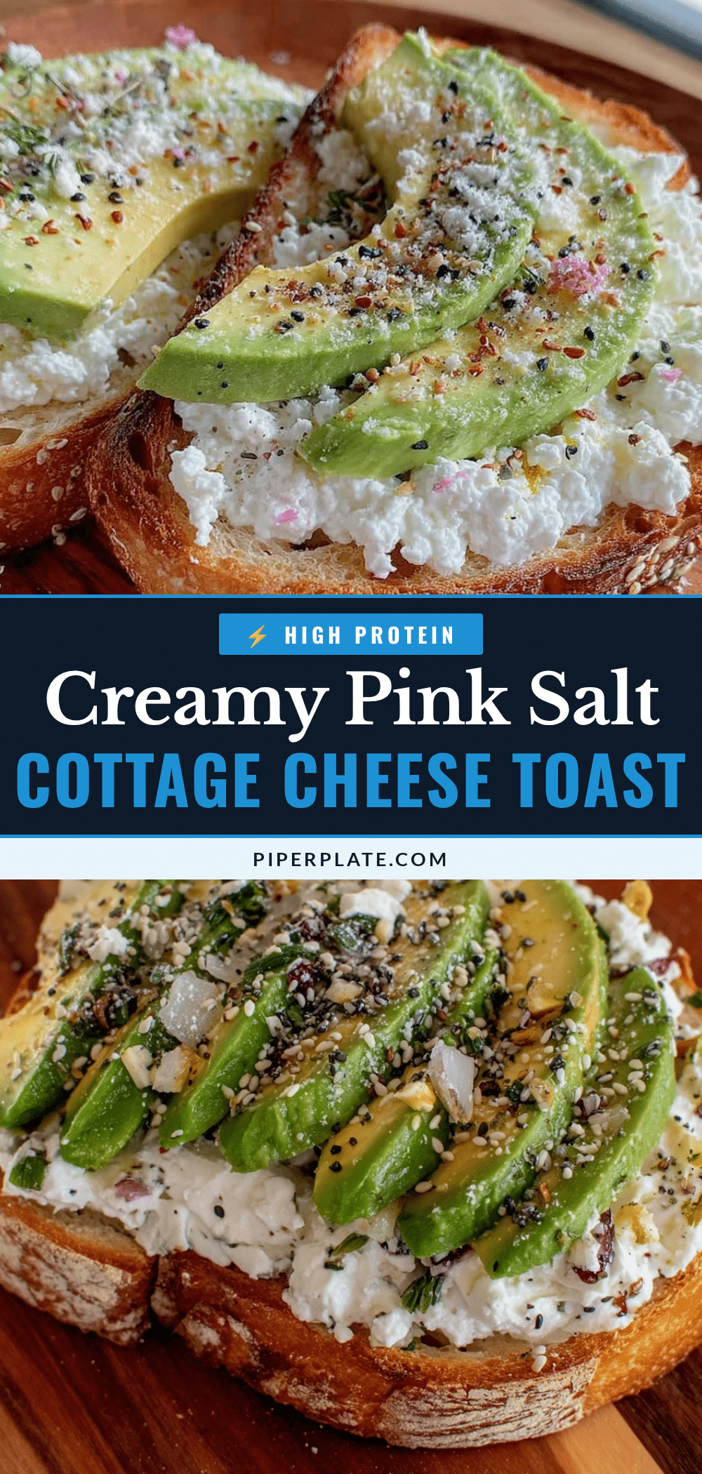 pink salt cottage cheese protein toast recipe
