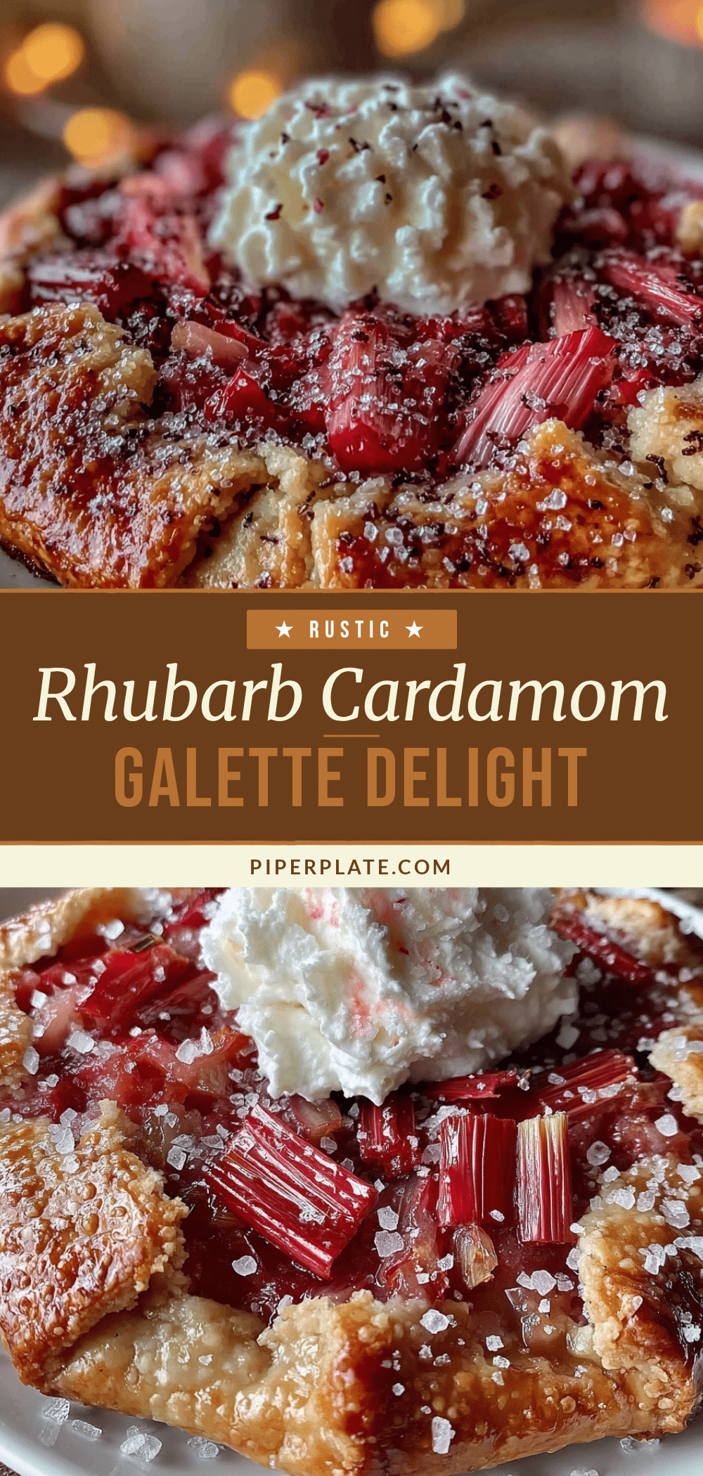 rhubarb and cardamom galette recipe