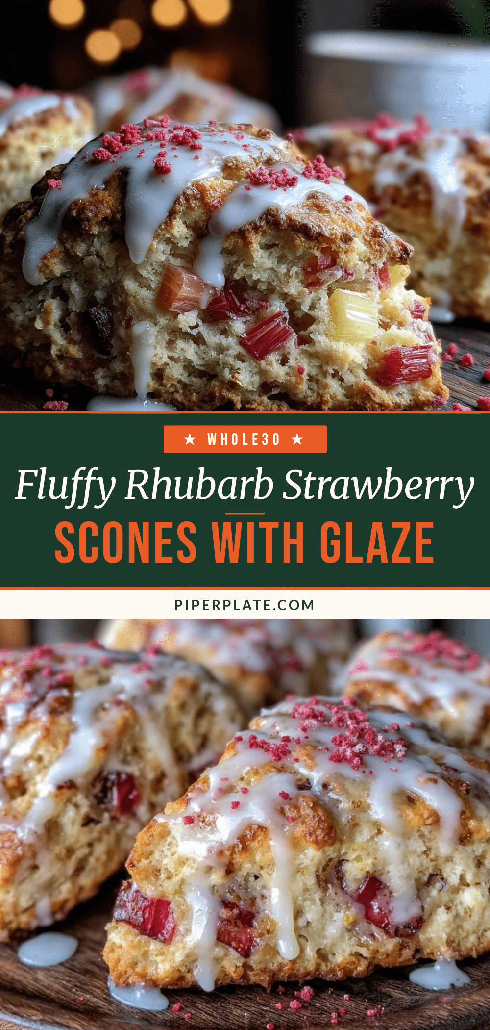 rhubarb and strawberry scones recipe