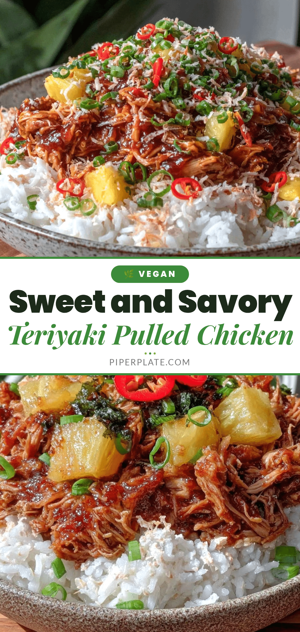 slow cooker teriyaki pineapple pulled chicken recipe