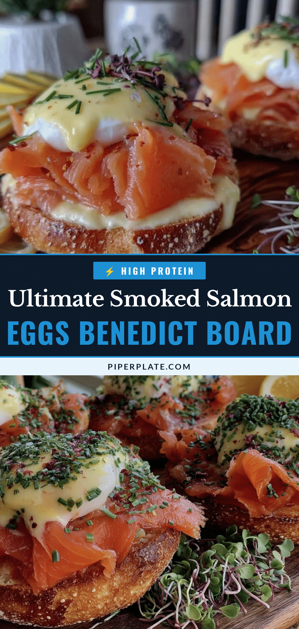 Smoked Salmon Eggs Benedict Board recipe