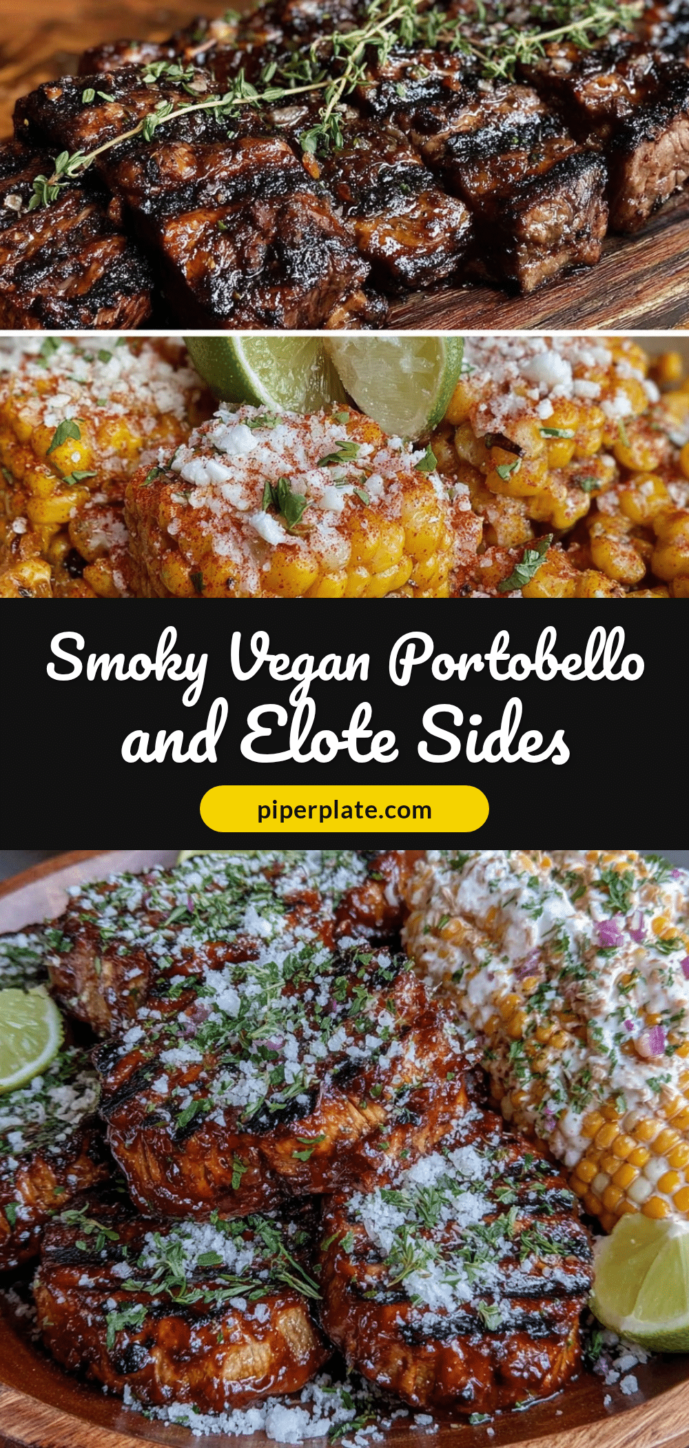 smoky vegan portobello and elote sides recipe