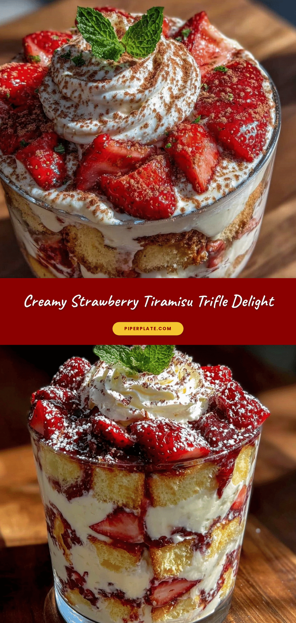 strawberry tiramisu trifle recipe