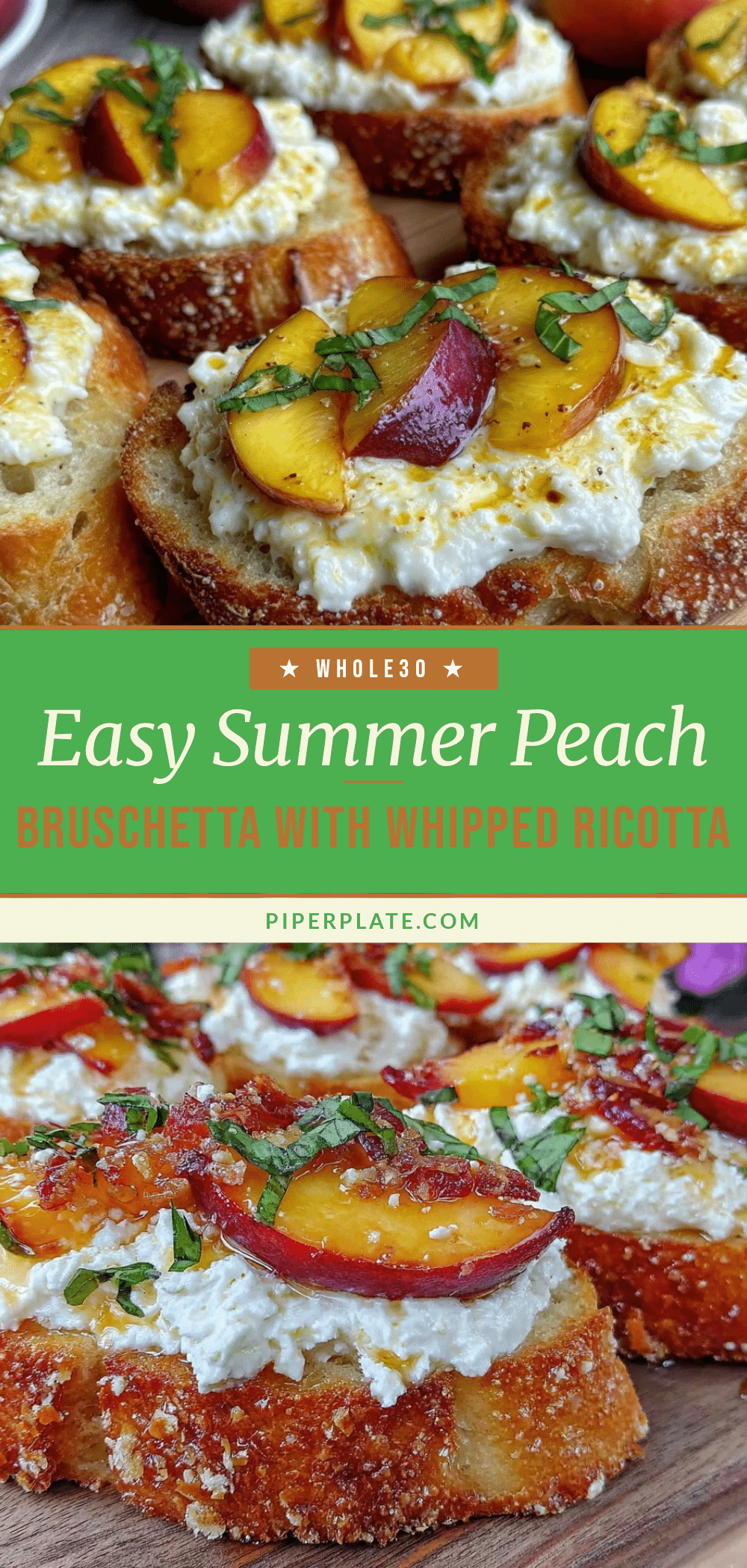 summer peach bruschetta recipe