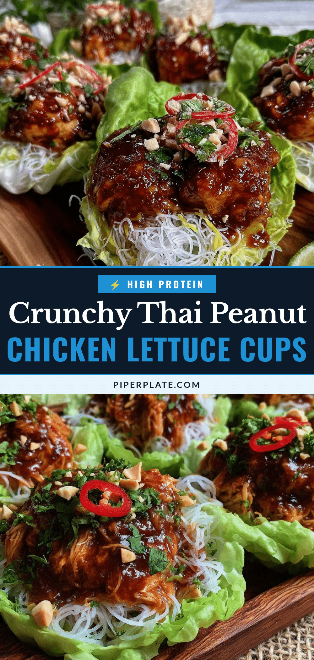 thai peanut chicken lettuce cups recipe