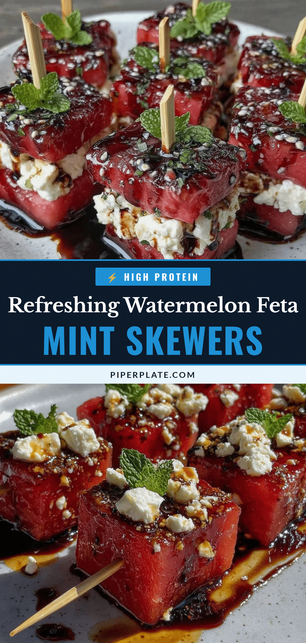watermelon feta mint skewers recipe