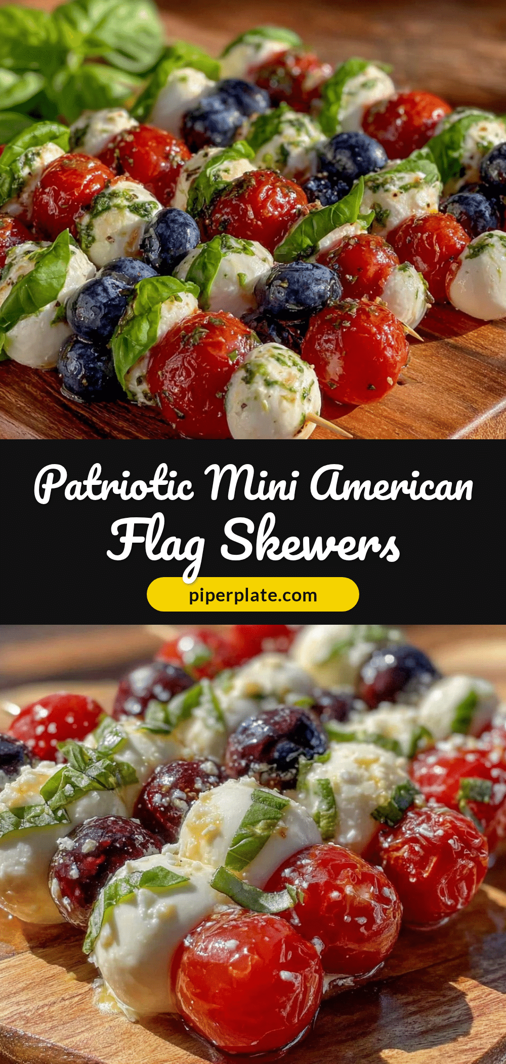 fresh mini american flag appetizer skewers recipe
