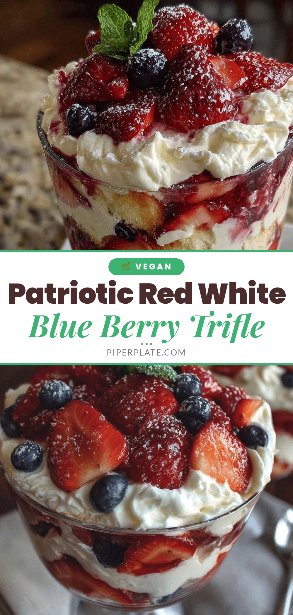 fresh red white and blue berry trifle recipe