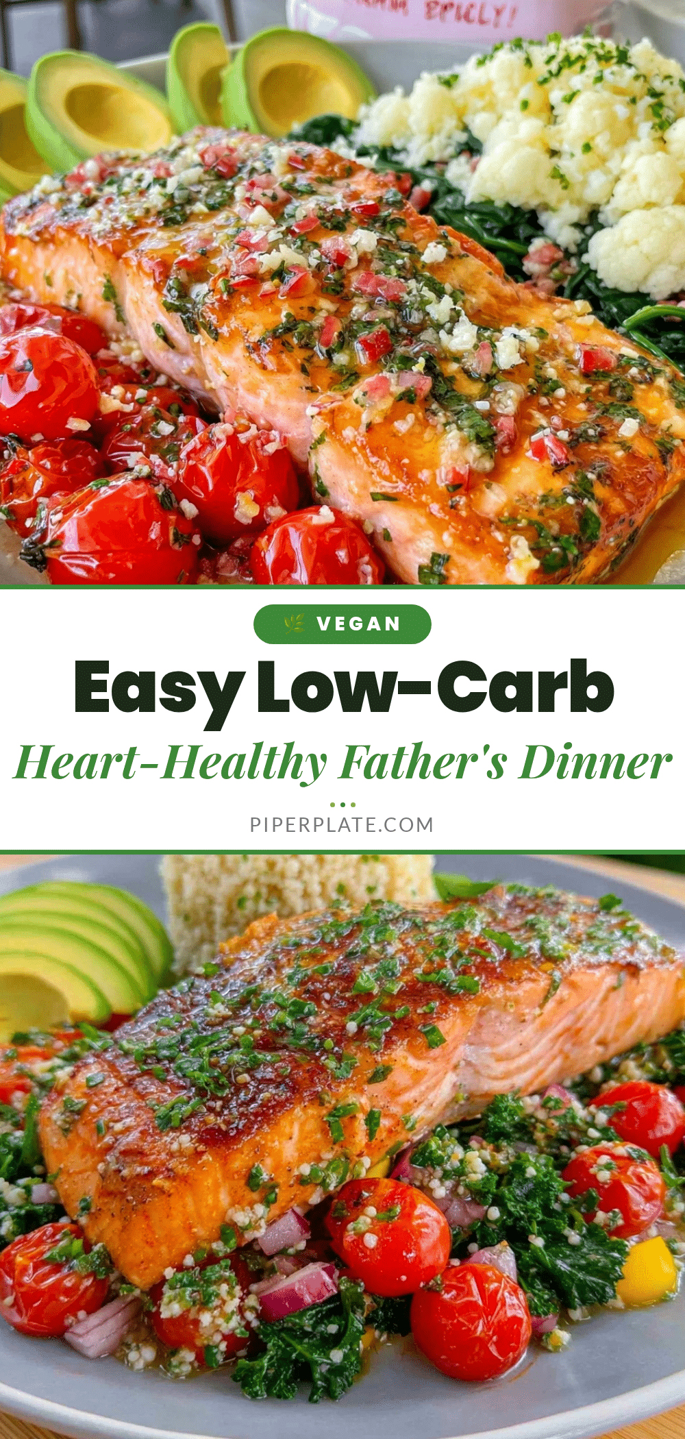 healthy low-carb father’s day dinner with grilled salmon recipe