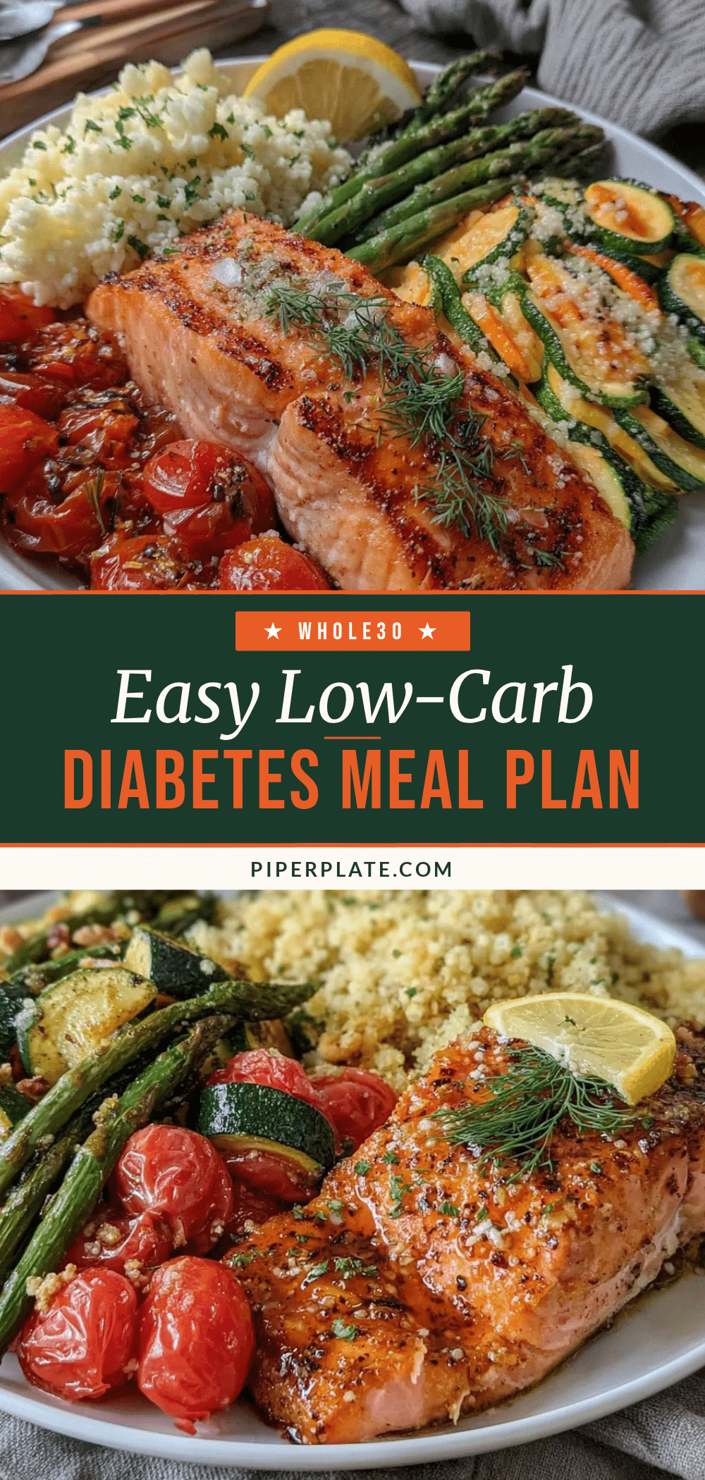 healthy type 2 diabetes low-carb meal plan recipe