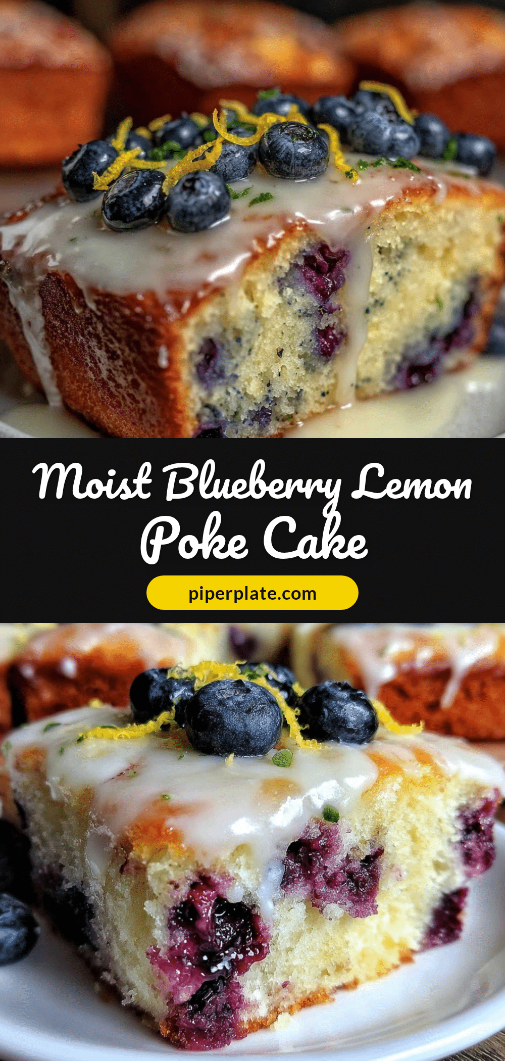 moist blueberry lemon poke cake recipe
