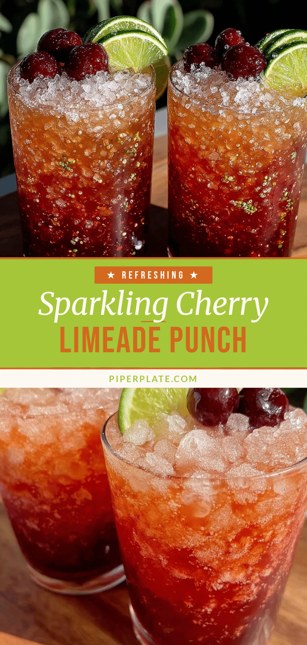 sparkling cherry limeade punch recipe