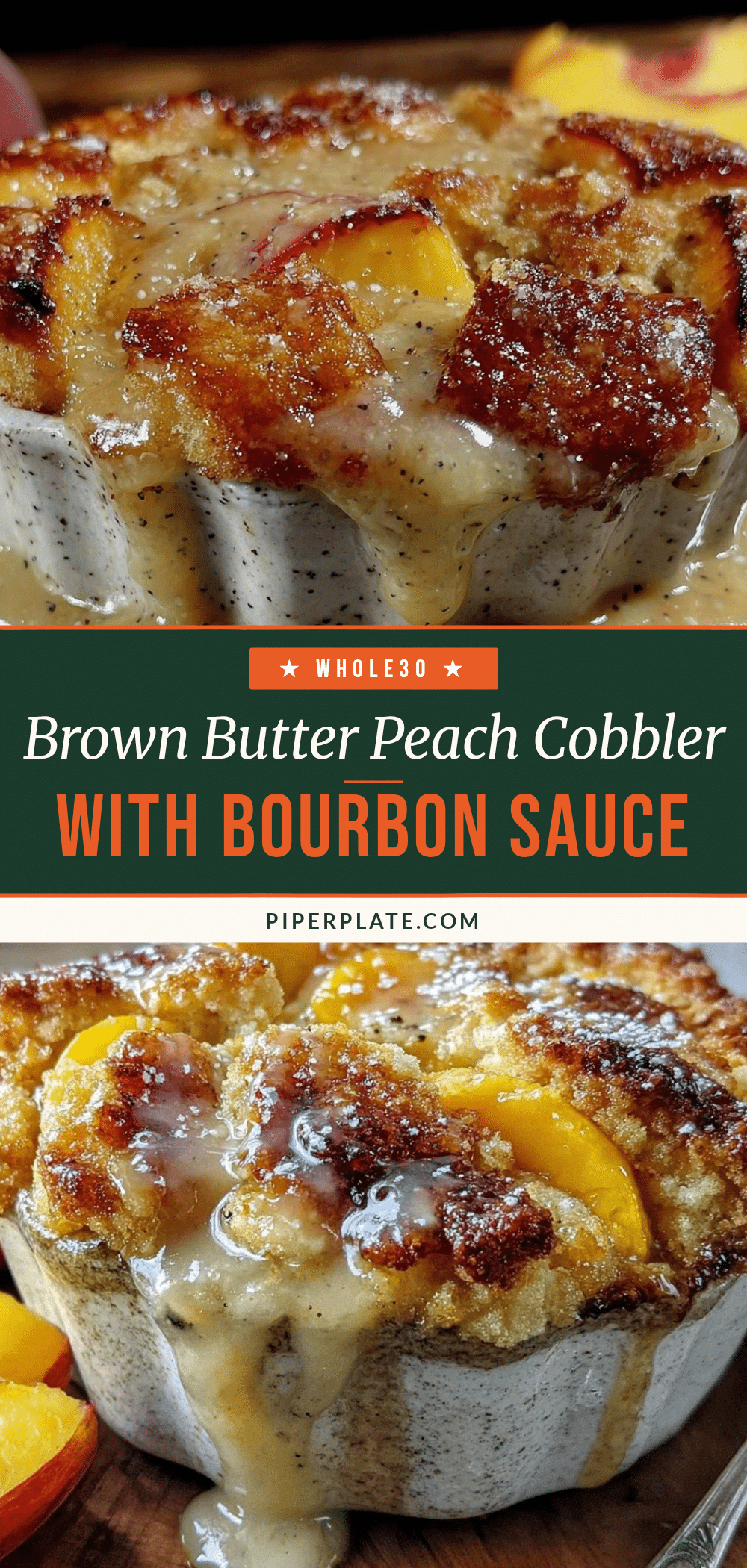 brown butter peach cobbler recipe