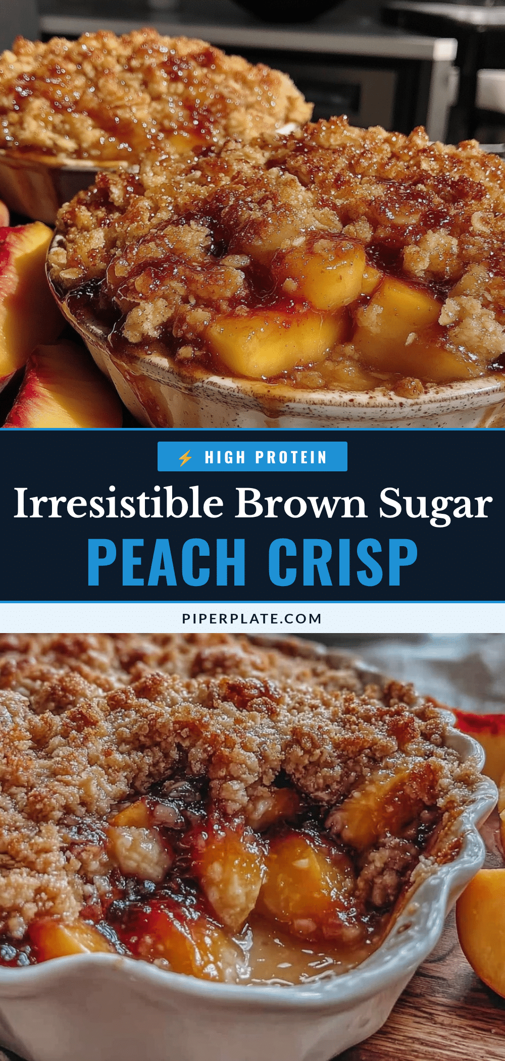 brown sugar peach crisp recipe