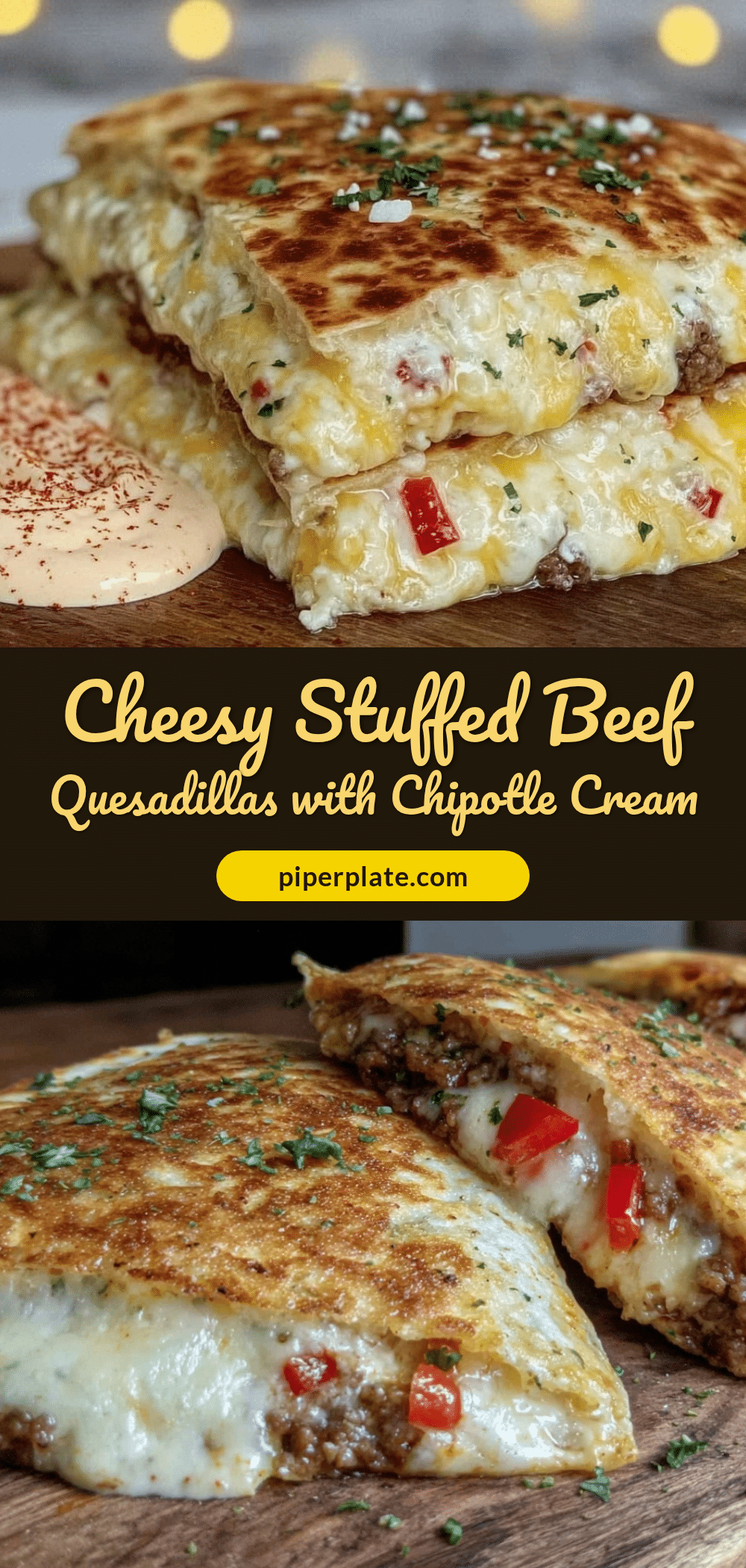 crispy cheesy stuffed ground beef quesadillas recipe