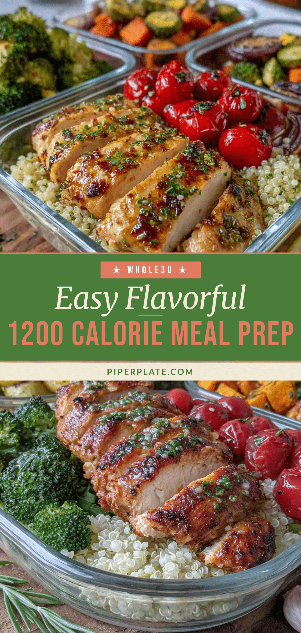 easy flavorful 1200 calorie day meal prep recipe