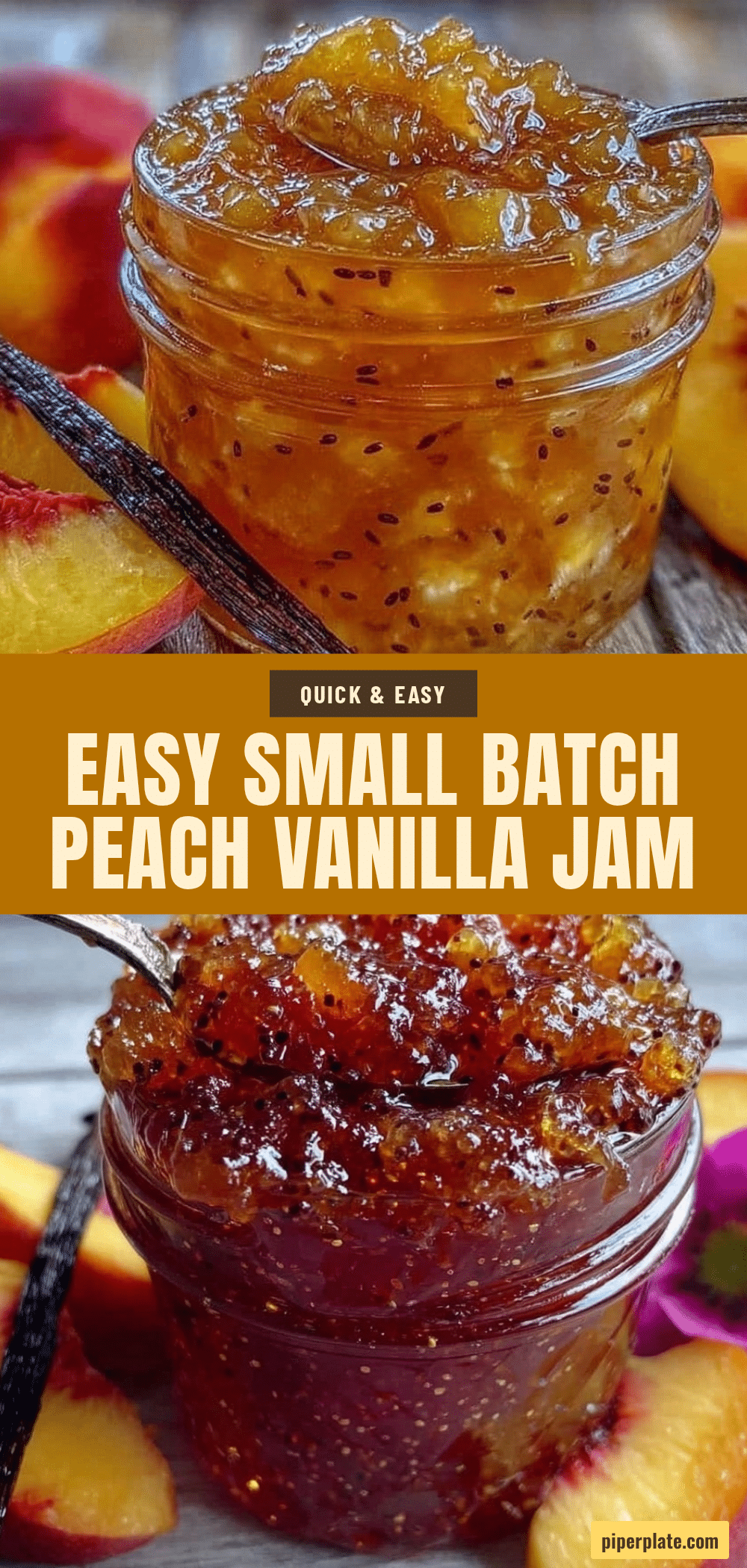 easy homemade peach vanilla jam recipe