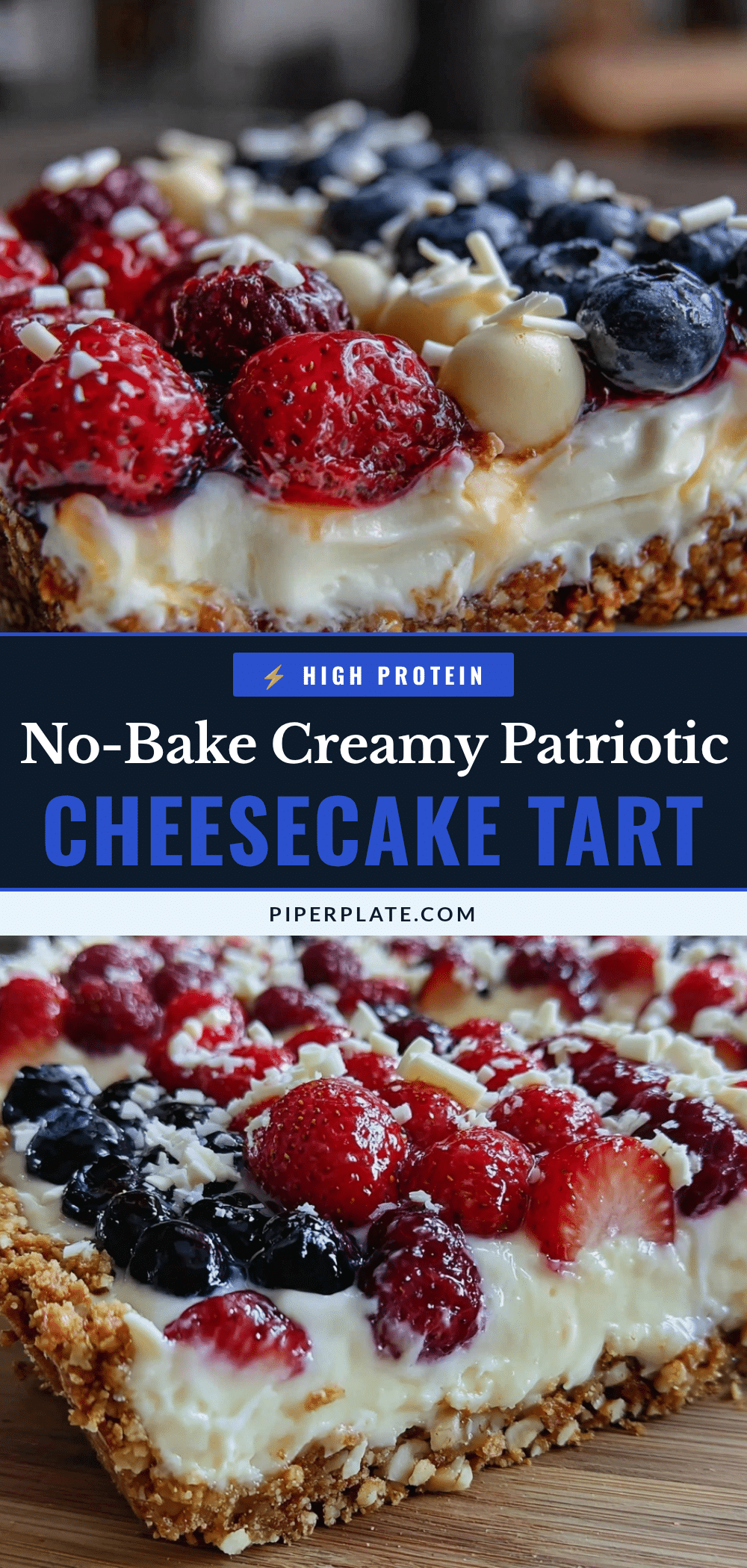 easy no bake patriotic cheesecake flag tart recipe