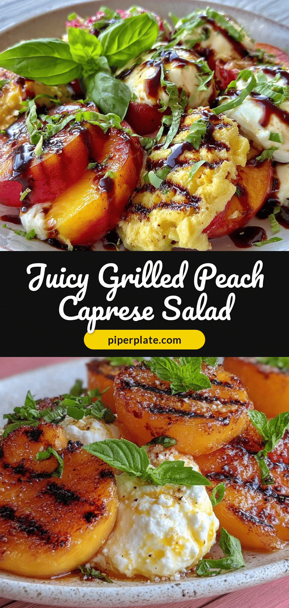 fresh grilled peach caprese salad recipe