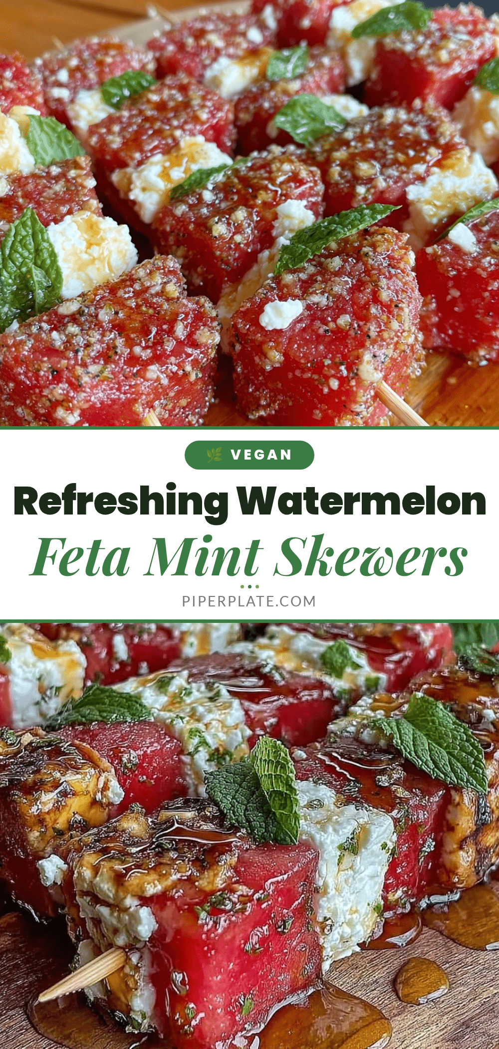 fresh watermelon feta mint skewers recipe
