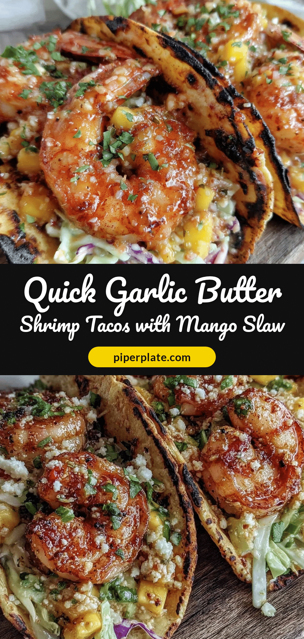 garlic butter shrimp tacos recipe