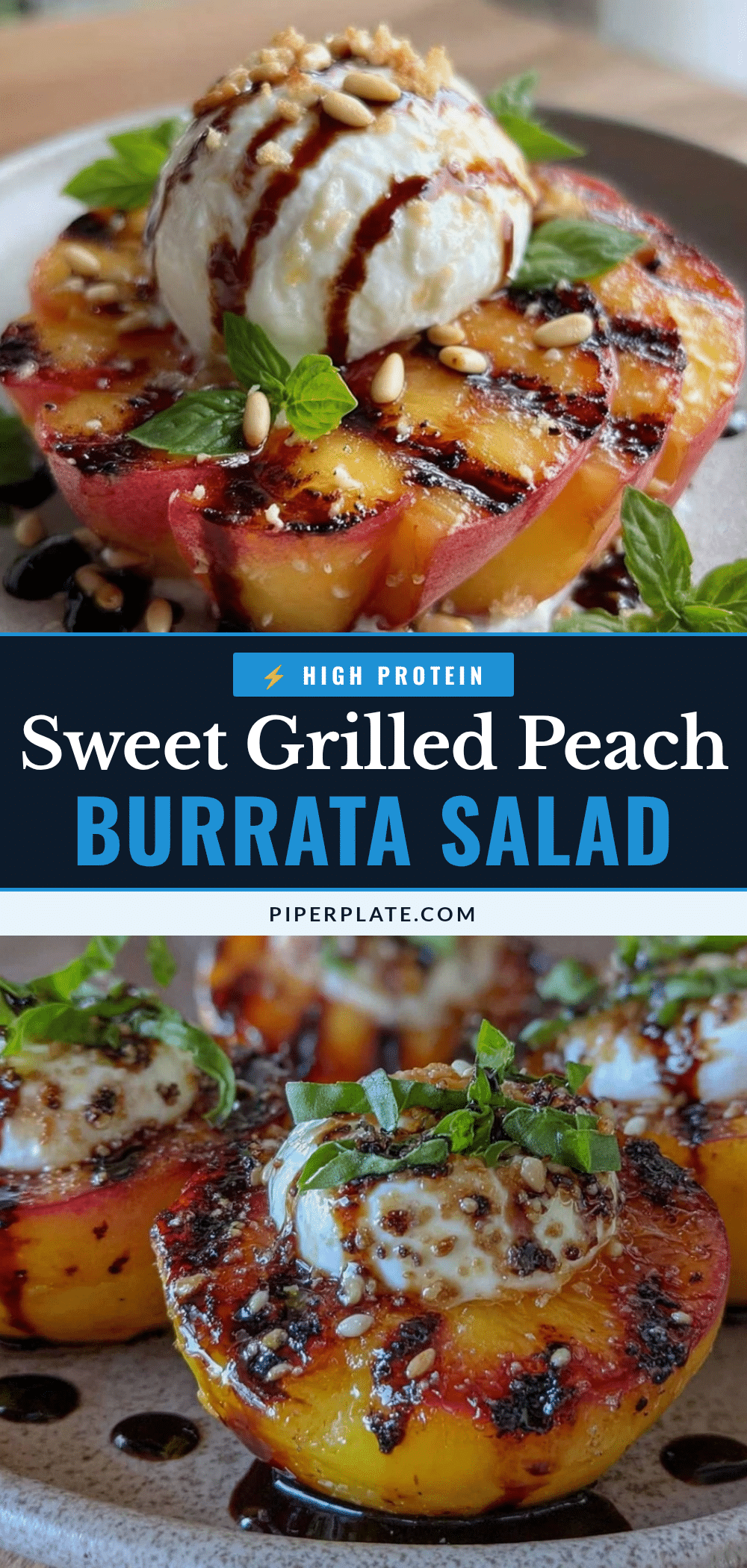 grilled peach and burrata salad recipe