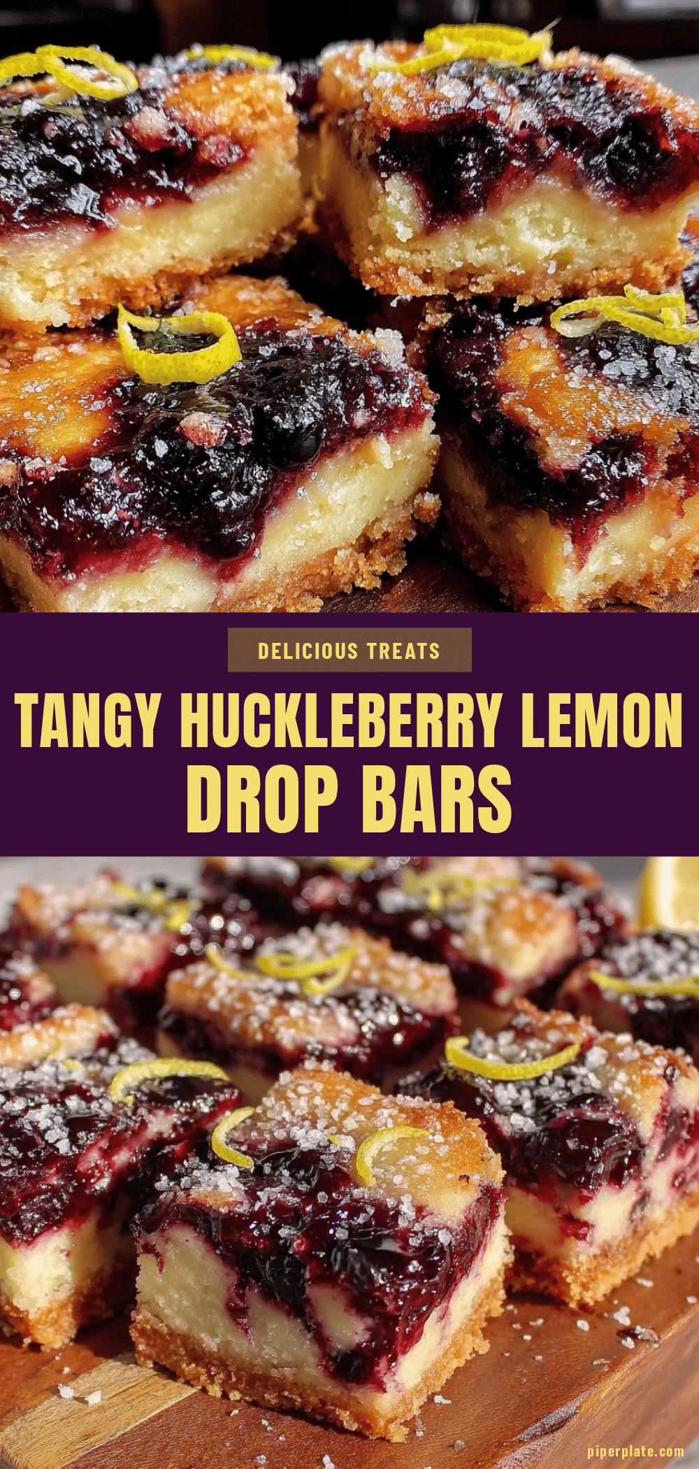 huckleberry lemon drop bars recipe