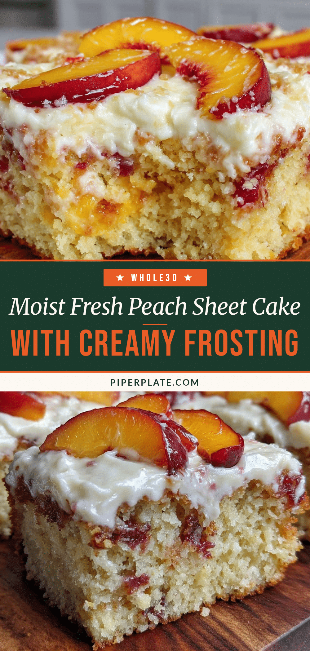 moist fresh peach sheet cake recipe