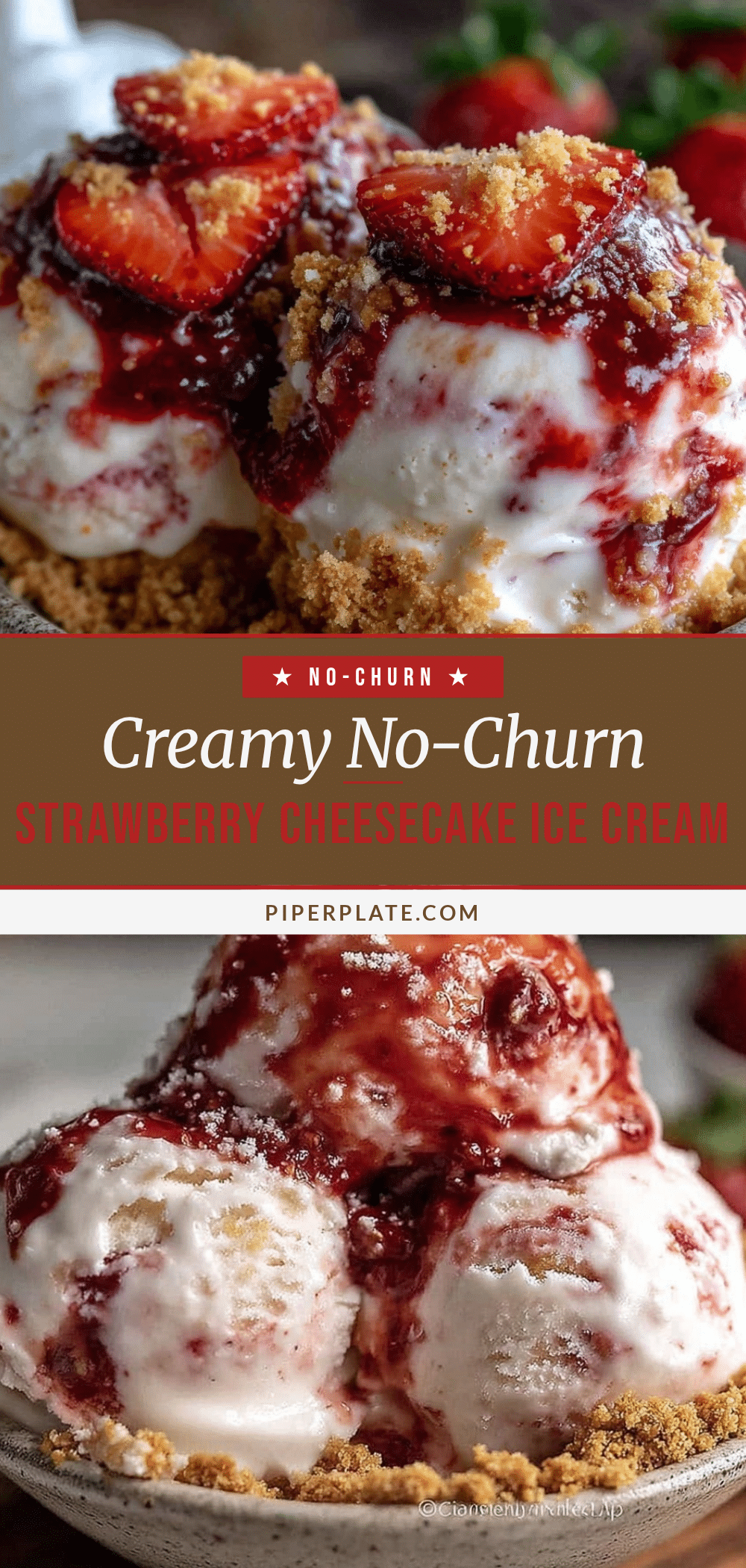 no-churn strawberry cheesecake ice cream recipe