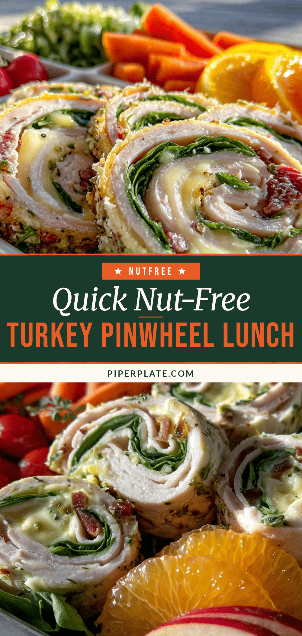 nut-free turkey pinwheel bento box recipe