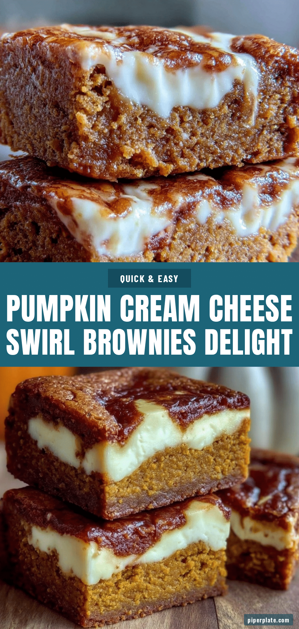 pumpkin cream cheese swirl brownies recipe