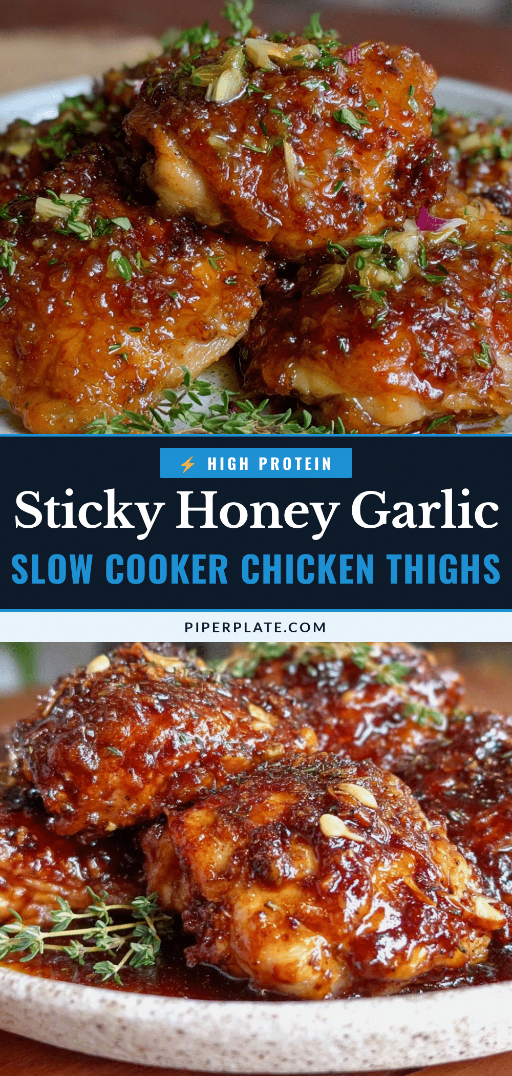 savory honey garlic slow cooker chicken thighs recipe