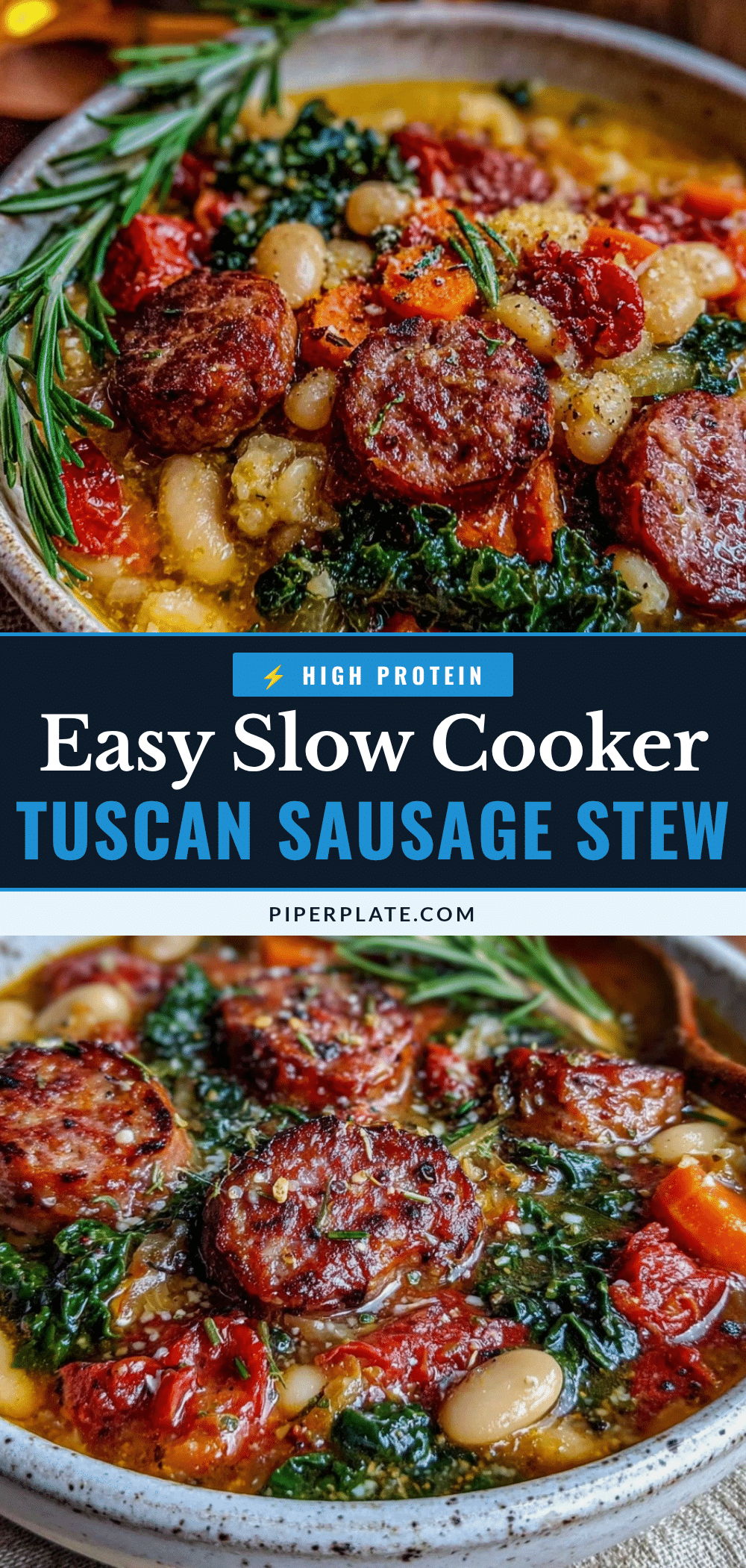 slow cooker tuscan white bean and sausage stew recipe