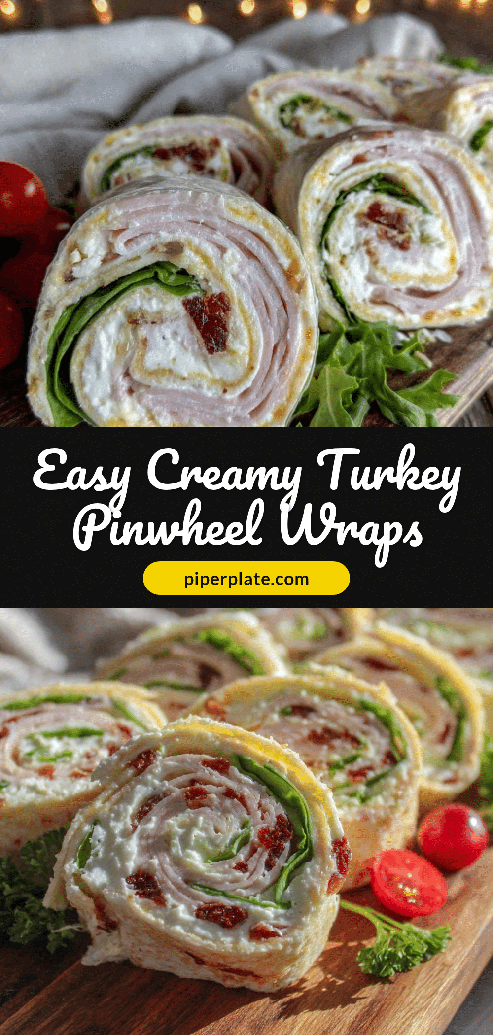 turkey and cream cheese pinwheel wraps recipe